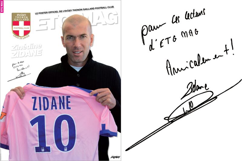 ETG MAG Zidane Poster dedicace