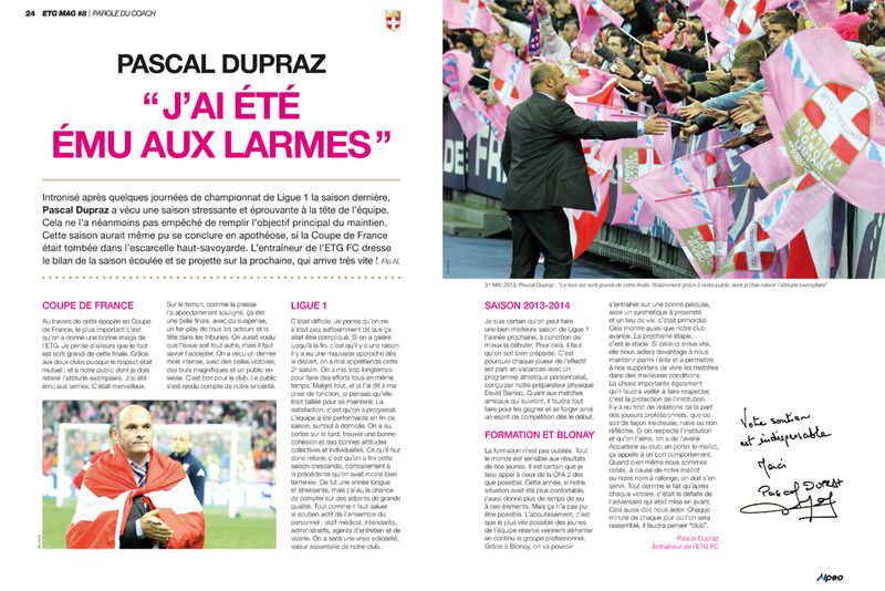 ETG MAG 8 Pascal Dupraz