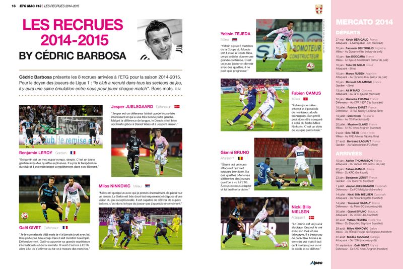 ETG MAG 13 ALPEO Recrues par Barbosa